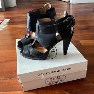 Steve Madden 8.5 Dionne Black Leather